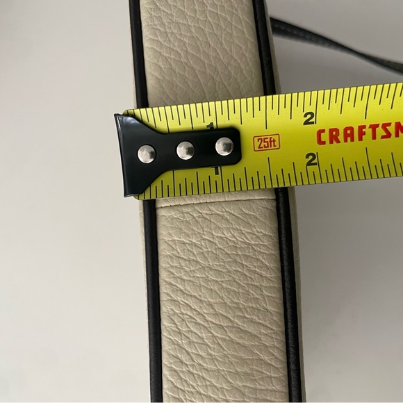 Michaelangelo Crossbody Handbag Soft Leather 2 Tone Cream Purse Made In Italy - Picture 12 of 12